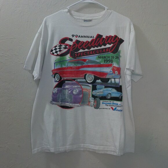 Vintage 1998 Daytona Speedway Spectacular • Oneita Power-T • Size Large - Picture 1 of 3